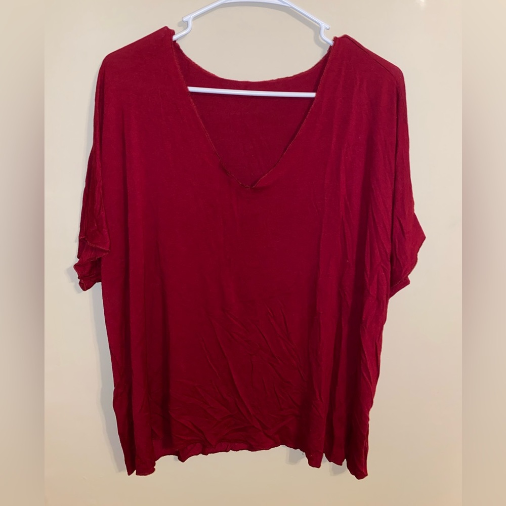 Red lounge shirt